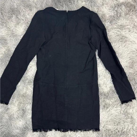 NWT Ministry of Style Lace Up Fray Midi Dress - Black Size 6 - Picture 2 of 6